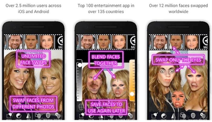 Las 15 mejores aplicaciones de intercambio de rostros para Android e iOS 48 Cabina de intercambio de caras